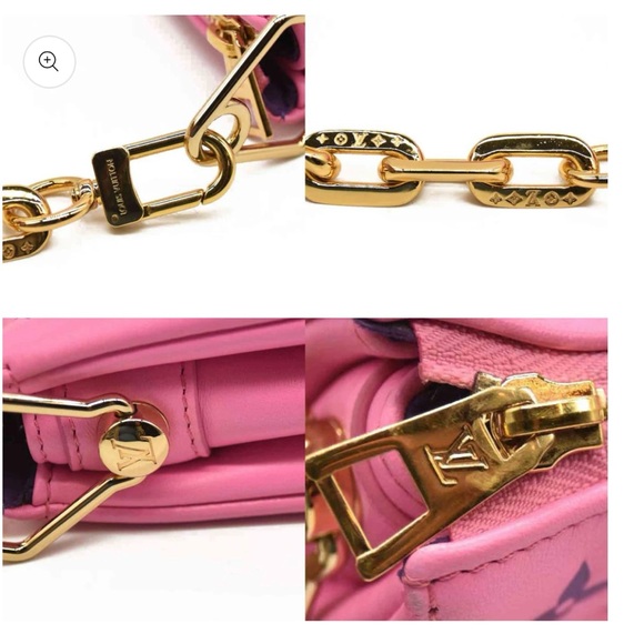 LOUIS VUITTON Lambskin Embossed Monogram Vuittamins Coussin PM Rose Violet - Picture 5 of 13